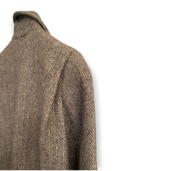 Vintage Herman Kay Black & White Houndstooth Wool Pea Coat Sz S-M - Picture 4 of 10